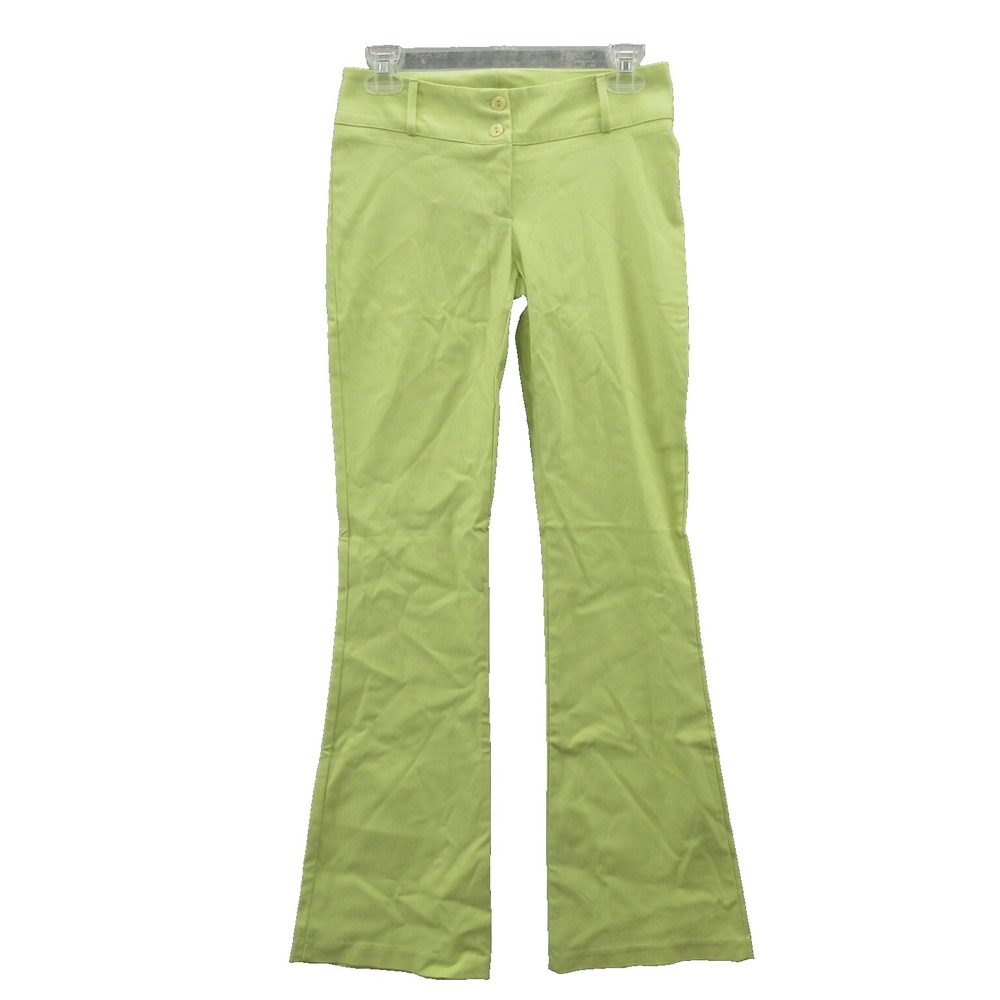 Top Ten Women's Bootcut Legs Pants Medium Yellow Rayon Low Rise Light Wash USA